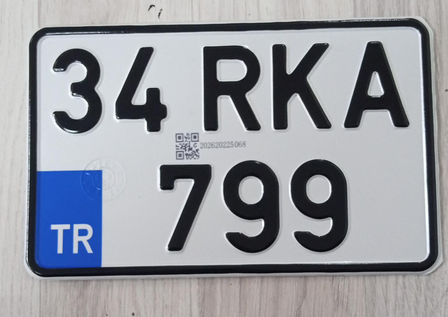 Orijinal TÜVTÜRK Resmi Motorsiklet Plaka